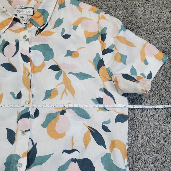 Rachel Zoe 100% Linen Button Front Mini Dress - Medium - Picture 4 of 8